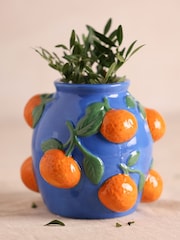 Widdop Blue Vase With Oranges - Image 2 of 2