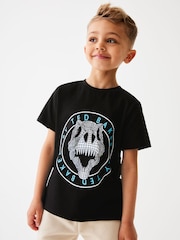 Baker by Ted Baker Dinosaur Black T-Shirt - Image 2 of 10