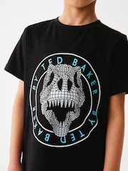 Baker by Ted Baker Dinosaur Black T-Shirt - Image 3 of 10