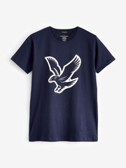 Lyle & Scott Blue Klaus T-Shirt And Shorts Set - Image 1 of 3