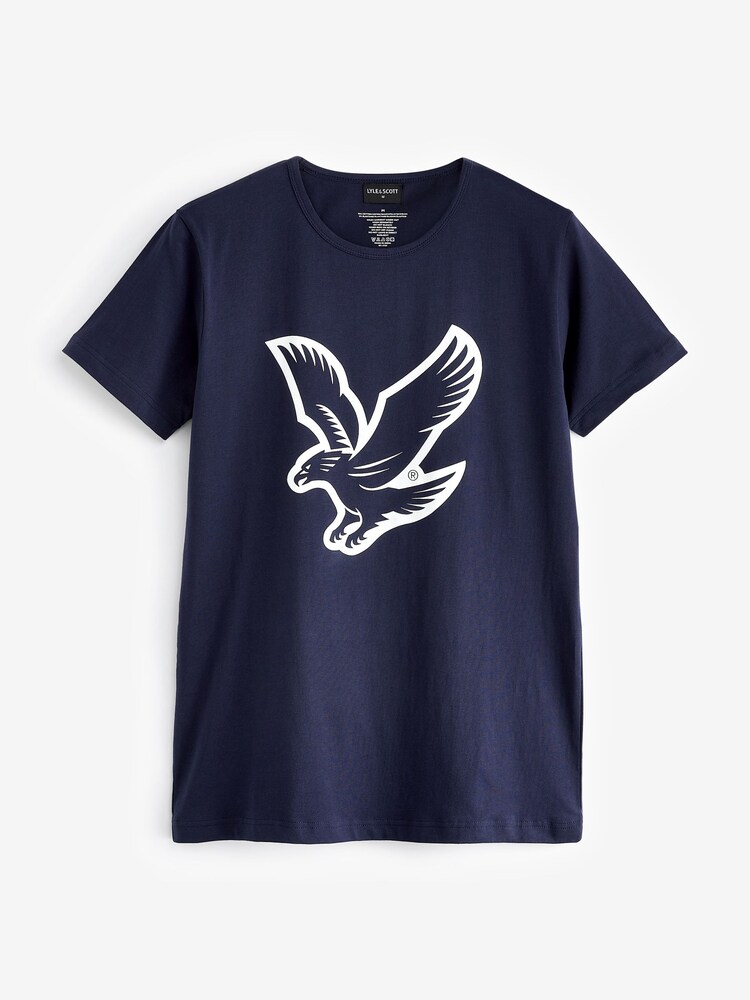 Lyle & Scott Blue Klaus T-Shirt And Shorts Set - Image 1 of 3