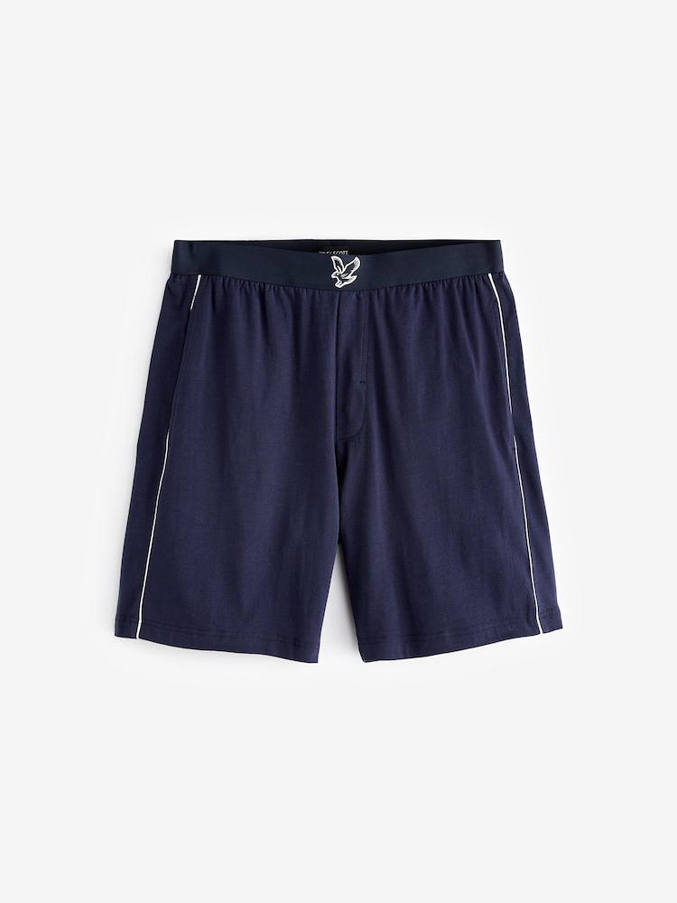 Lyle & Scott Blue Klaus T-Shirt And Shorts Set - Image 2 of 3
