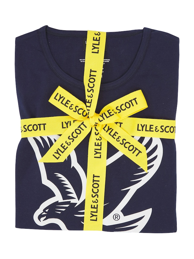 Lyle & Scott Blue Klaus T-Shirt And Shorts Set - Image 3 of 3
