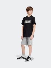 adidas Black Kids Sportswear 100% Cotton Camo Linear Graphic T-Shirt - Image 3 of 11