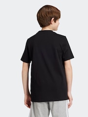 adidas Black Kids Sportswear 100% Cotton Camo Linear Graphic T-Shirt - Image 4 of 11