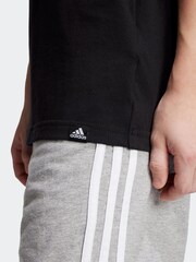 adidas Black Kids Sportswear 100% Cotton Camo Linear Graphic T-Shirt - Image 6 of 11