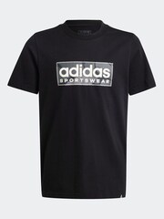 adidas Black Kids Sportswear 100% Cotton Camo Linear Graphic T-Shirt - Image 7 of 11