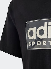 adidas Black Kids Sportswear 100% Cotton Camo Linear Graphic T-Shirt - Image 9 of 11