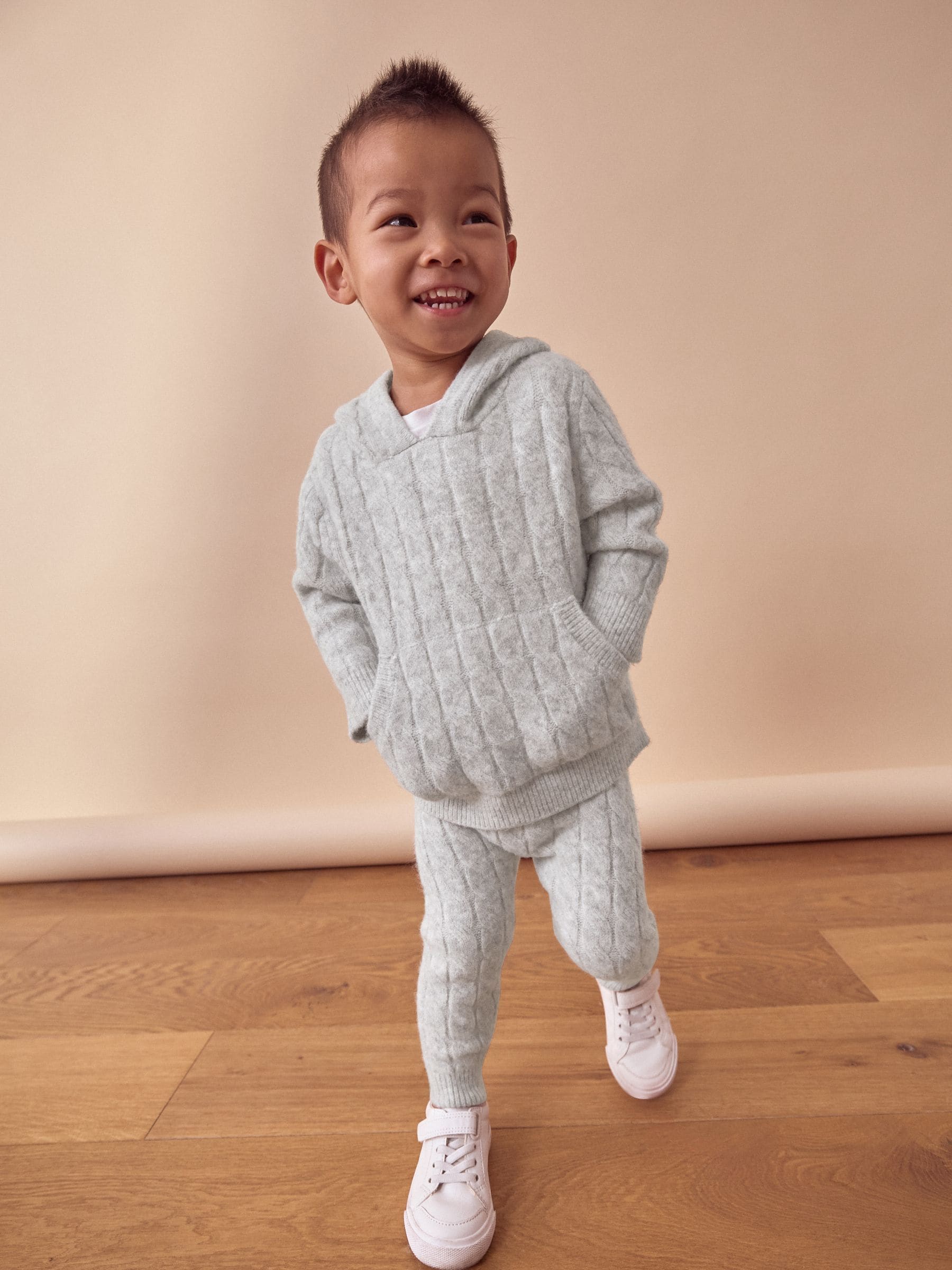 Grey cable knit tracksuit store