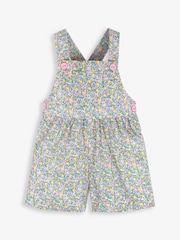 JoJo Maman Bébé Lemon Ditsy Print Culotte Dungarees - Image 3 of 5