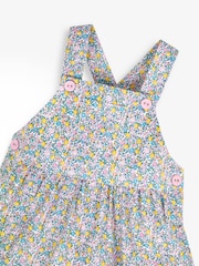 JoJo Maman Bébé Lemon Ditsy Print Culotte Dungarees - Image 4 of 5