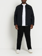 River Island White 100% Cotton Big & Tall Regular Fit T-Shirt - Image 4 of 5