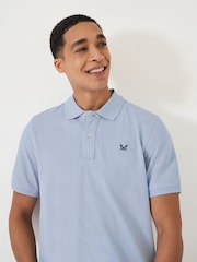 Crew Clothing Light Blue 100% Cotton Pique Polo Shirt - Image 4 of 5