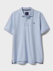 Crew Clothing Light Blue 100% Cotton Pique Polo Shirt - Image 5 of 5