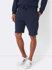 Crew Clothing Blue Crossed Oars Sweat Shorts - Image 3 of 4