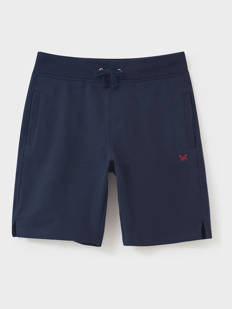 Crew Clothing Blue Crossed Oars Sweat Shorts - Image 4 of 4