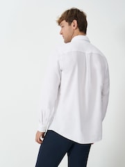 Crew Clothing White Classic Fit 100% Cotton Oxford Shirt - Image 3 of 5