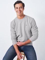 Crew Clothing Grey Crossed Oars Crew Neck Sweatshirt - Image 1 of 4