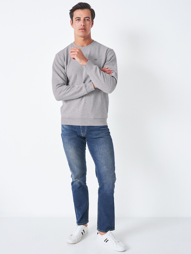 Crew Clothing Grey Crossed Oars Crew Neck Sweatshirt - Image 2 of 4