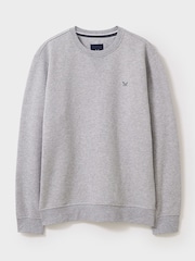 Crew Clothing Grey Crossed Oars Crew Neck Sweatshirt - Image 4 of 4