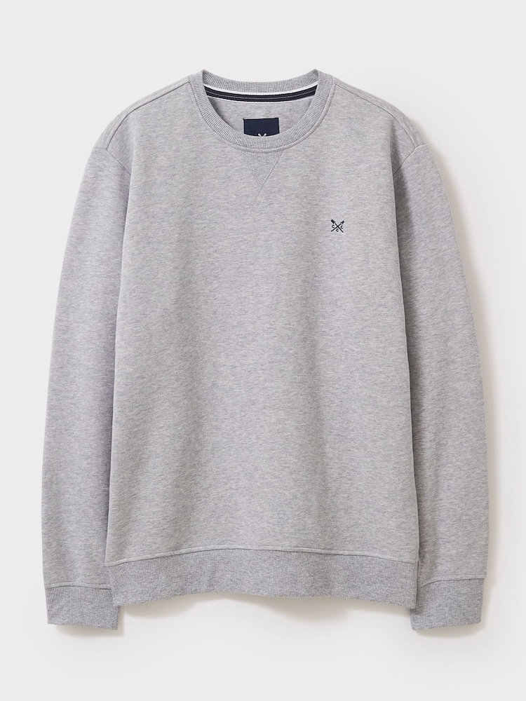 Crew Clothing Grey Crossed Oars Crew Neck Sweatshirt - Image 4 of 4