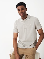 Crew Clothing Grey Plain 100% Cotton Classic Polo Shirt - Image 1 of 5