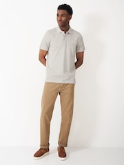 Crew Clothing Grey Plain 100% Cotton Classic Polo Shirt - Image 3 of 5