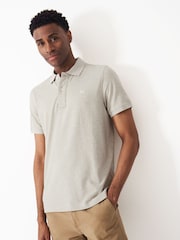 Crew Clothing Grey Plain 100% Cotton Classic Polo Shirt - Image 4 of 5