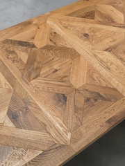 Bentley Designs Rustic Oak Peppercorn Indus 4 to 6 Seater Extending Dining Table - Image 3 of 6