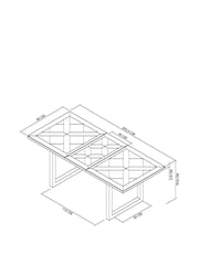 Bentley Designs Rustic Oak Peppercorn Indus 4 to 6 Seater Extending Dining Table - Image 5 of 6