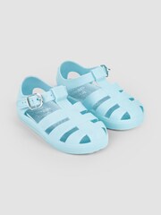 JoJo Maman Bébé Aqua Blue Jelly Sandals - Image 1 of 4