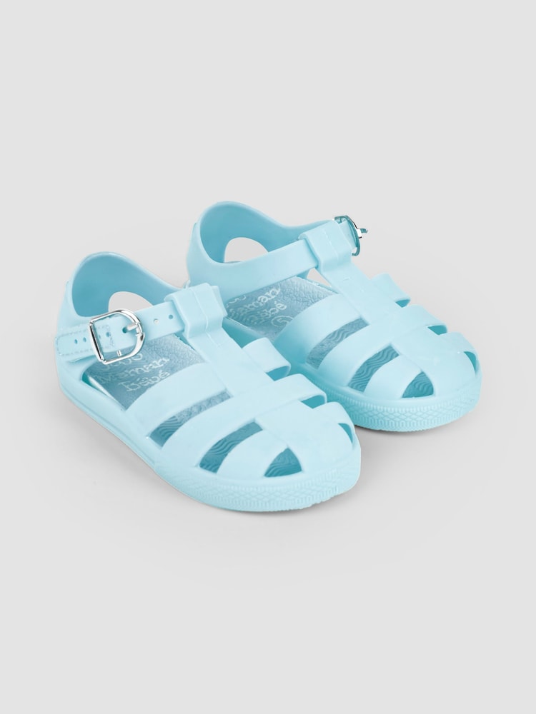 JoJo Maman Bébé Aqua Blue Jelly Sandals - Image 1 of 4