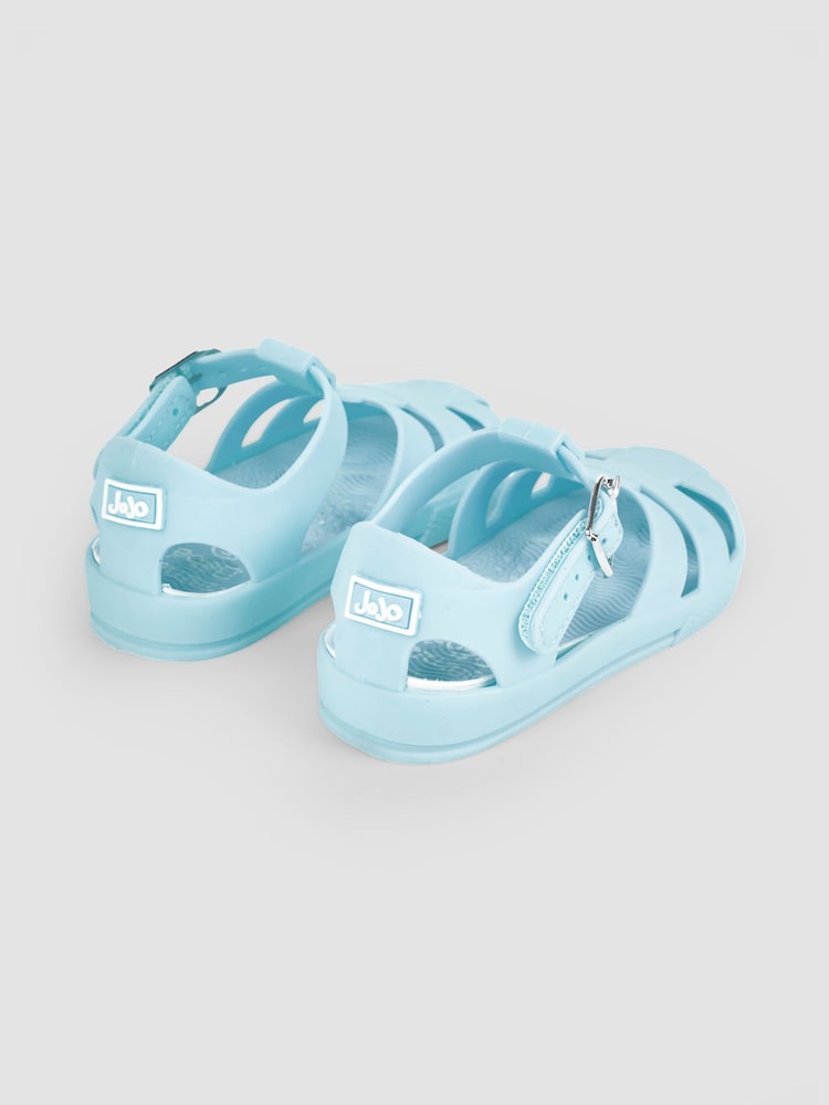 JoJo Maman Bébé Aqua Blue Jelly Sandals - Image 2 of 4
