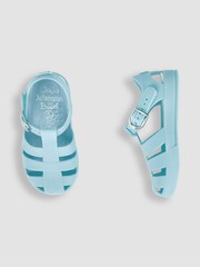 JoJo Maman Bébé Aqua Blue Jelly Sandals - Image 3 of 4