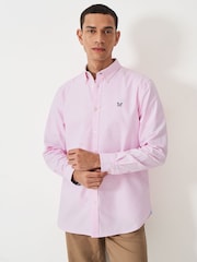 Crew Clothing Pink Classic Fit 100% Cotton Oxford Shirt - Image 1 of 5