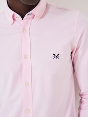Crew Clothing Pink Slim Fit 100% Cotton Oxford Shirt - Image 4 of 5
