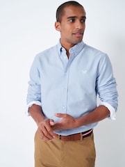 Crew Clothing Blue Classic Fit 100% Cotton Oxford Shirt - Image 1 of 4