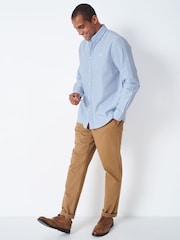 Crew Clothing Blue Classic Fit 100% Cotton Oxford Shirt - Image 3 of 4