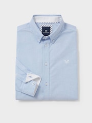 Crew Clothing Blue Classic Fit 100% Cotton Oxford Shirt - Image 4 of 4