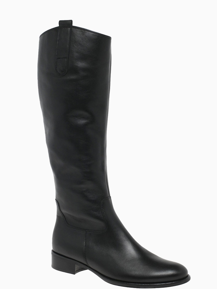Gabor Brook Black Leather Knee Length Fashion Boots - Image 2 of 5