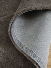 Natural Heathered Faux Fur Rug - Image 4 of 7