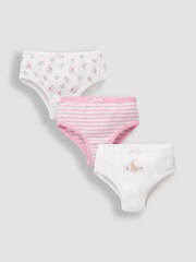 JoJo Maman Bébé Pink 3-Pack Briefs - Image 1 of 4