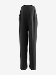 Black Maternity Rib Wide Leg Trousers - Image 5 of 8