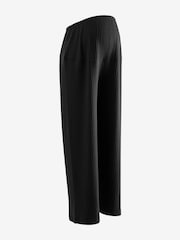 Black Maternity Rib Wide Leg Trousers - Image 6 of 8