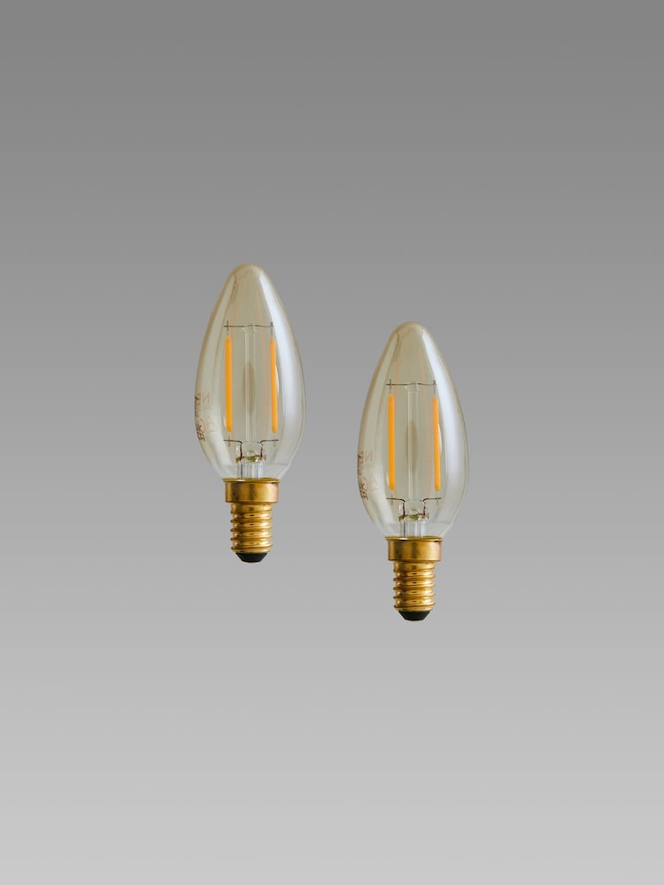 2 Pack 2W LED SES Retro Light Bulbs - Image 2 of 2