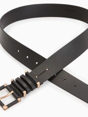 AllSaints Black Erma Keeper Belt - Image 4 of 5