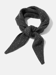 Grå - Mint Velvet Embellished Knit Scarf - Billede 2 af 3