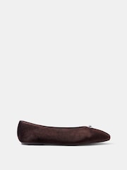 Brun - Mint Velvet Ruby ballerinasko i skinn - Bilde 1 av 5