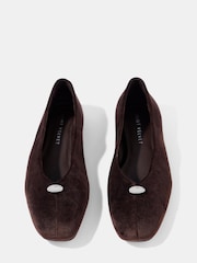 Brun - Mint Velvet Ruby ballerinasko i skinn - Bilde 2 av 5