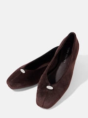 Brun - Mint Velvet Ruby ballerinasko i skinn - Bilde 3 av 5